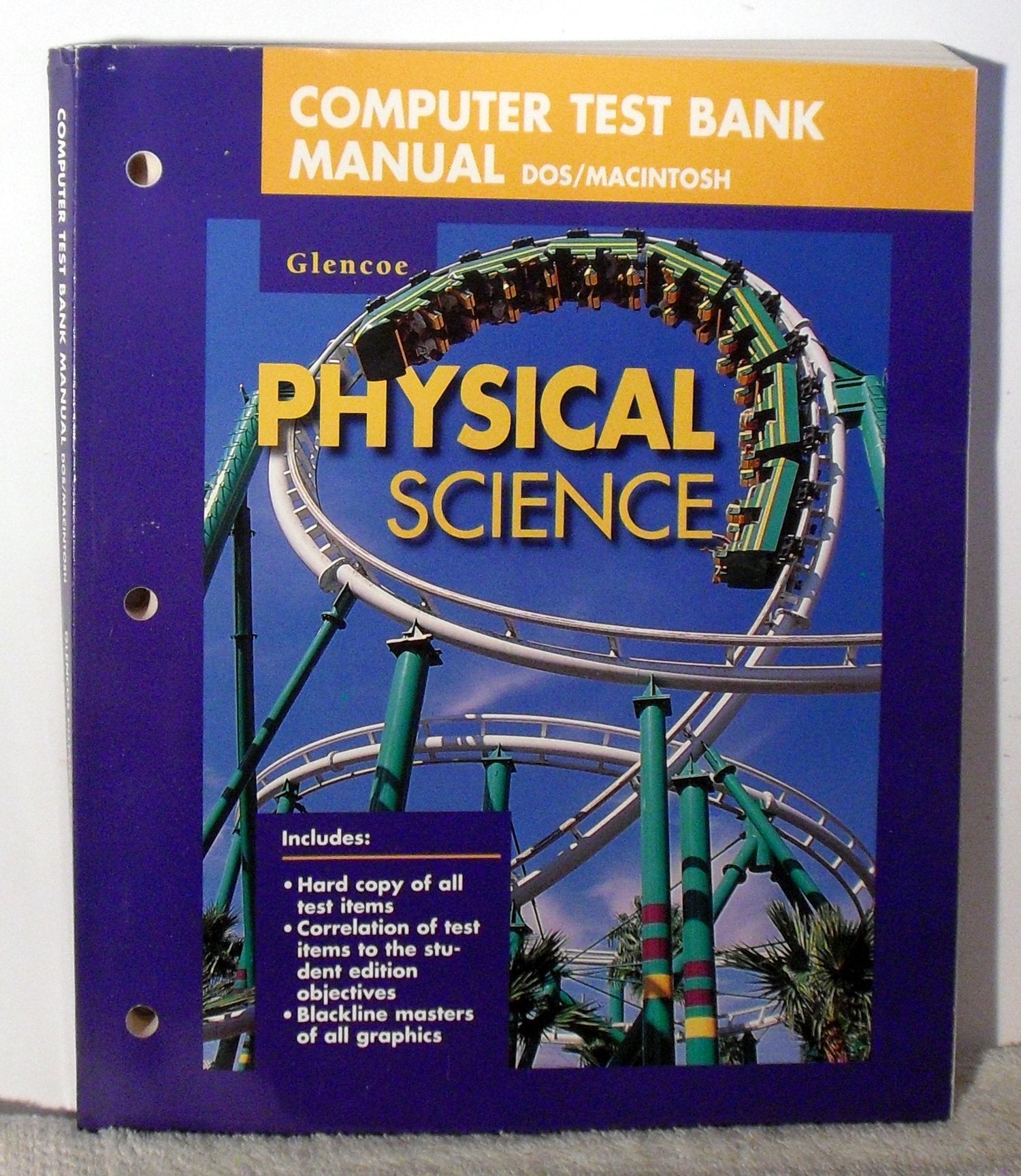 Computer Test Bank Manual: Glencoe Physical Science [DOS/MACINTOSH]