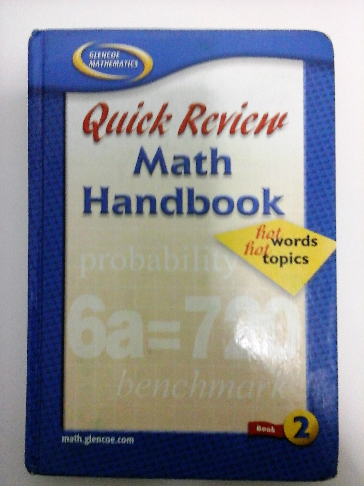 Quick Review Math Handbook: Hot Words, Hot Topics, Book 2, Student Edition