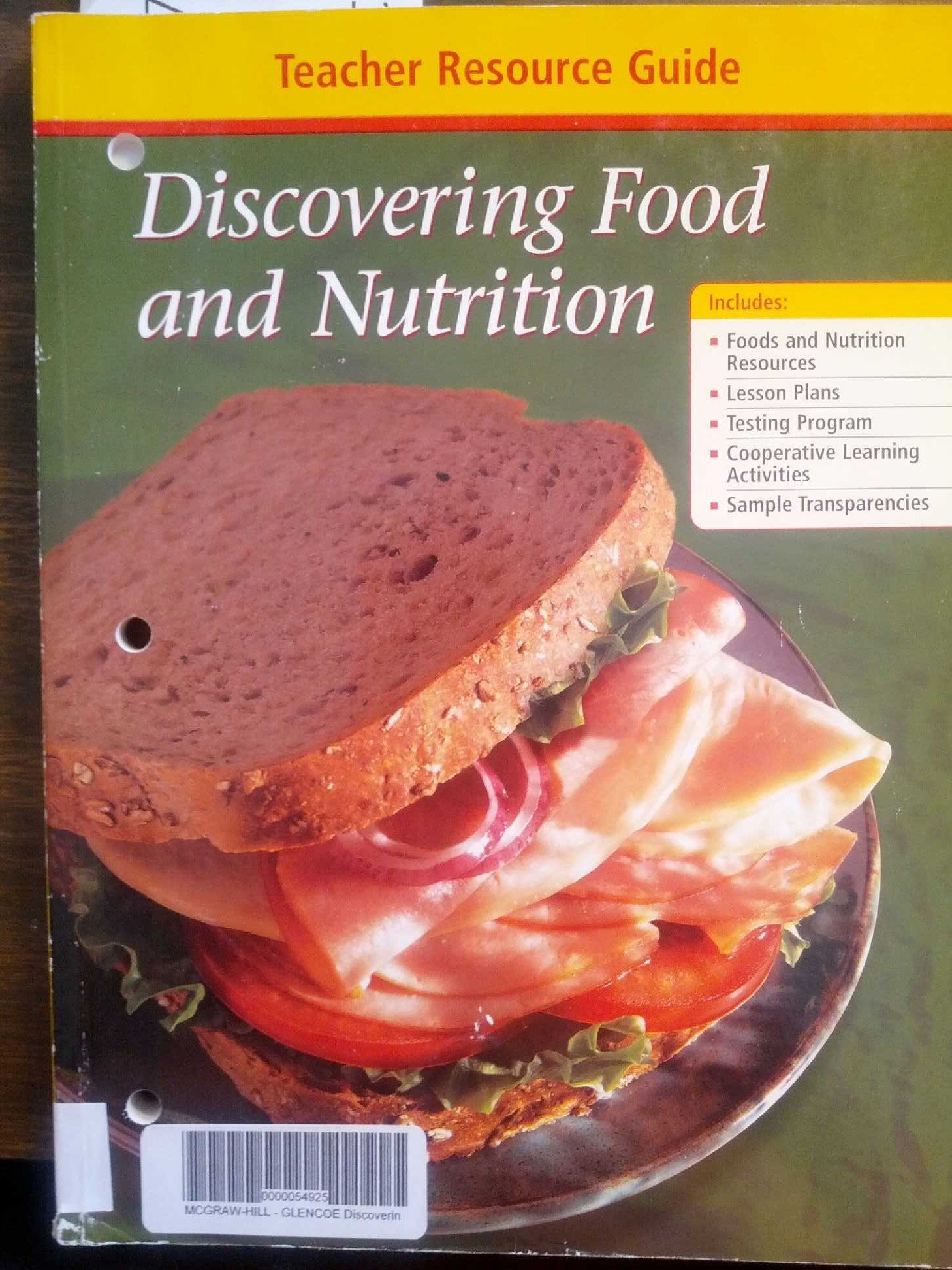 Glencoe: Discovering Food and Nutrition - Teacher Resource Guide