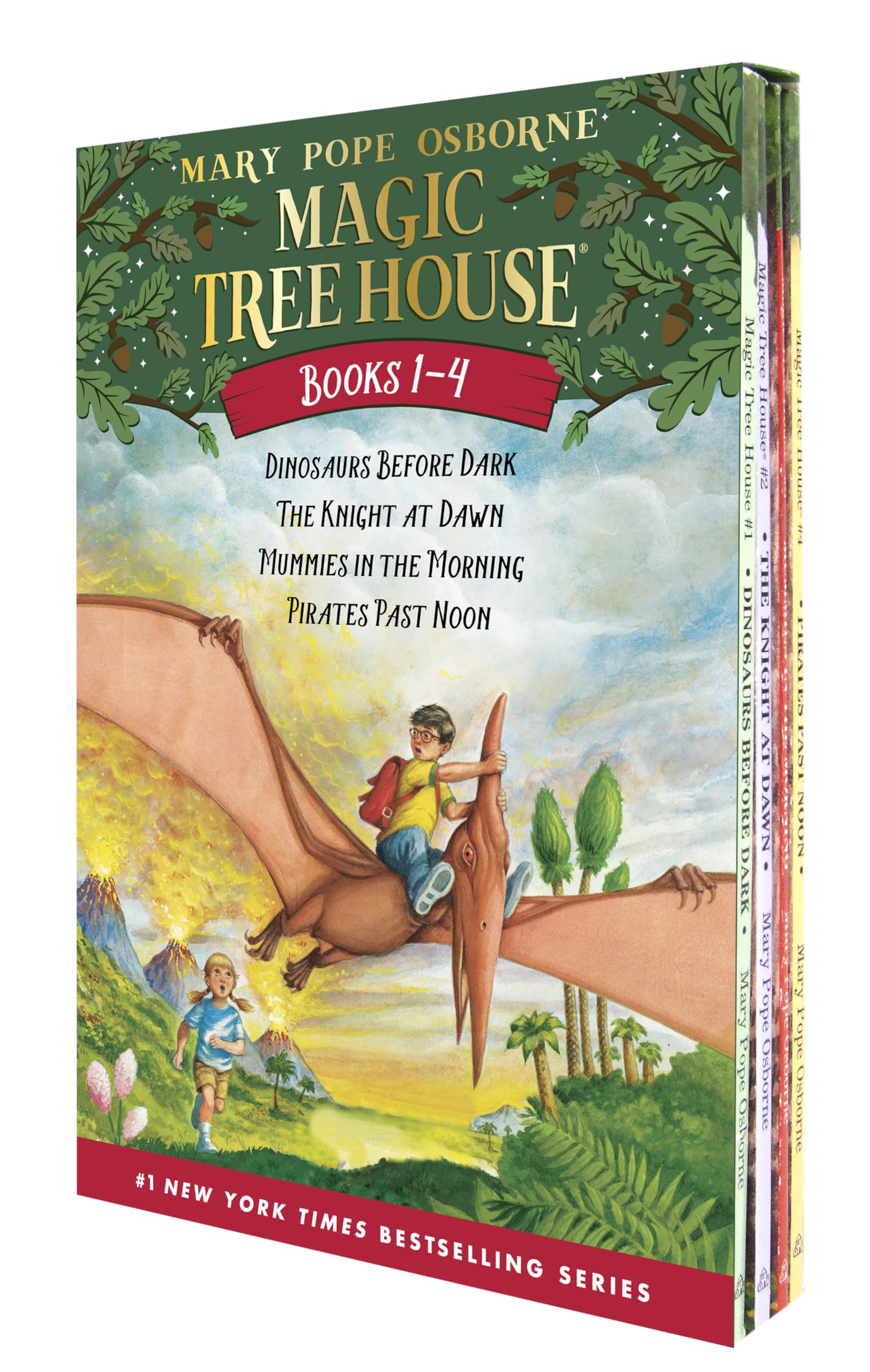 Magic Tree House Boxed Set, Books 1-4: Dinosaurs Before Dark, The Knight at Dawn, Mummies in the Morning, and Pirates Past Noon - 6702