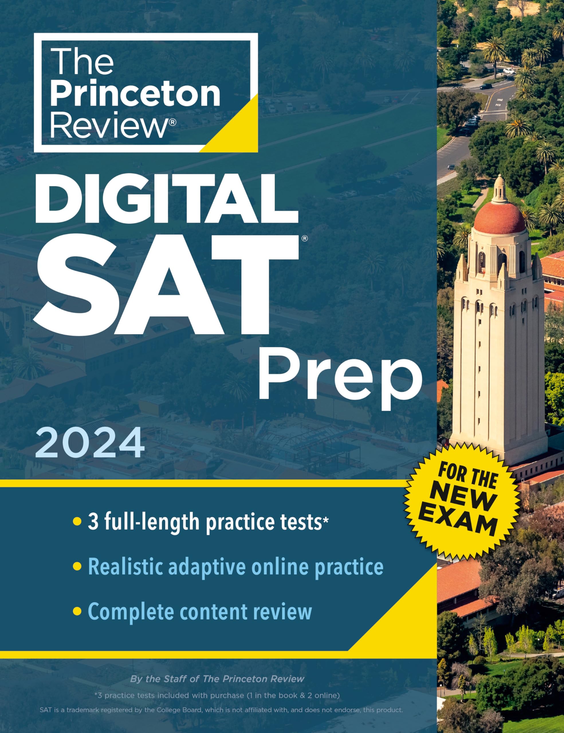 Princeton Review Digital SAT Prep, 2024: 3 Practice Tests + Review + Online Tools (2024) (College Test Preparation)