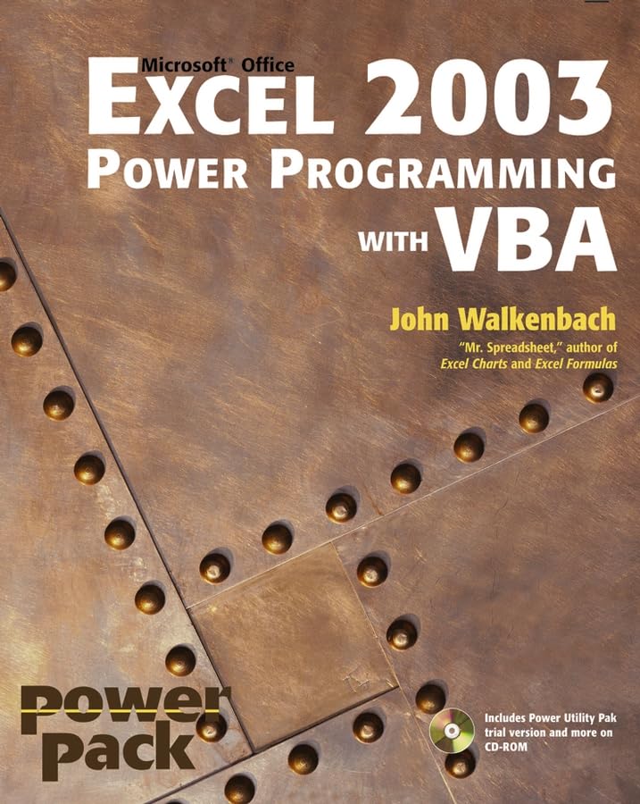 Excel 2003 Power Programming with VBA (Book & CD-ROM)