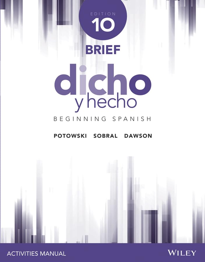 Dicho y hecho: Beginning Spanish (Spanish Edition)