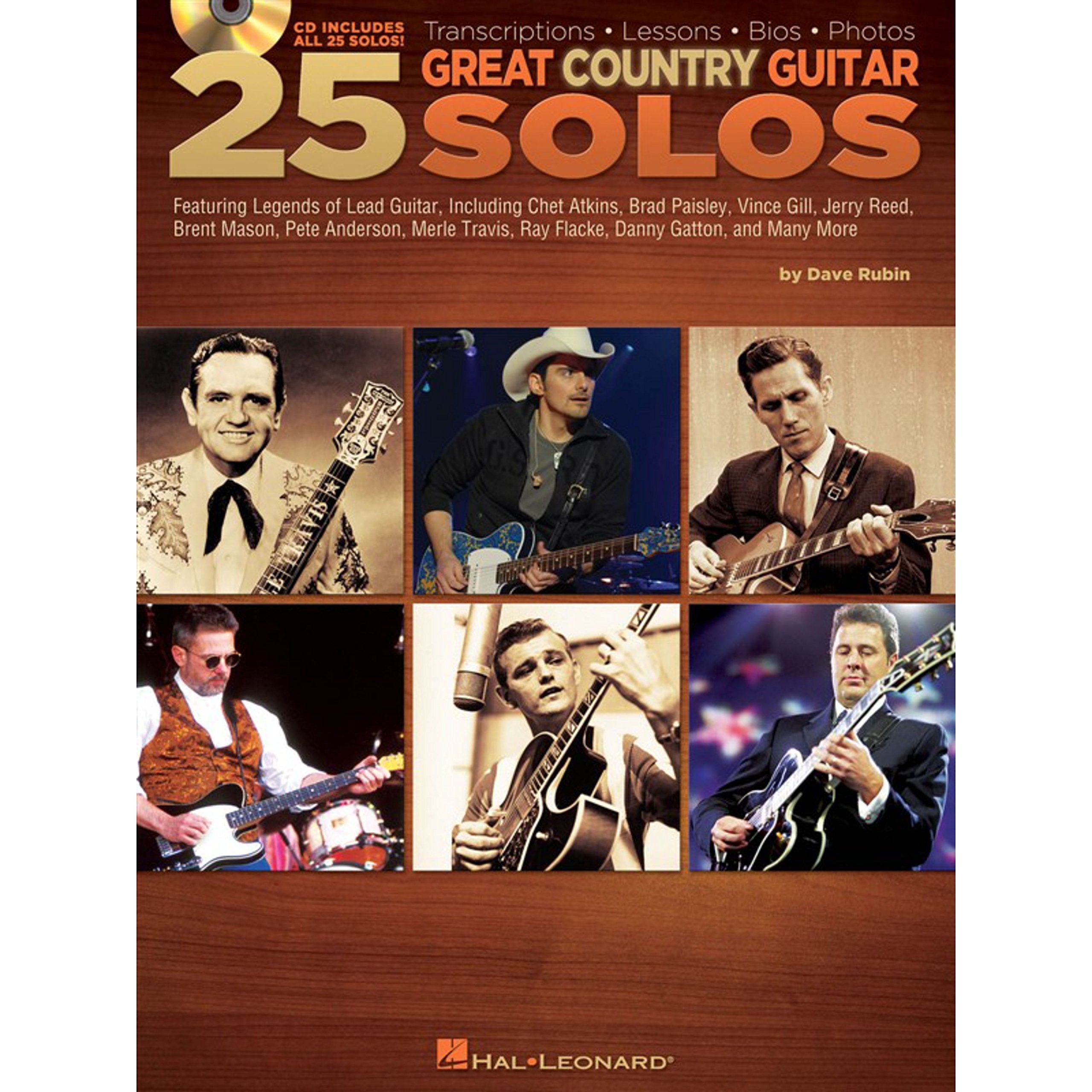 25 Great Country Guitar Solos: Transcriptions * Lessons * Bios * Photos - 7557