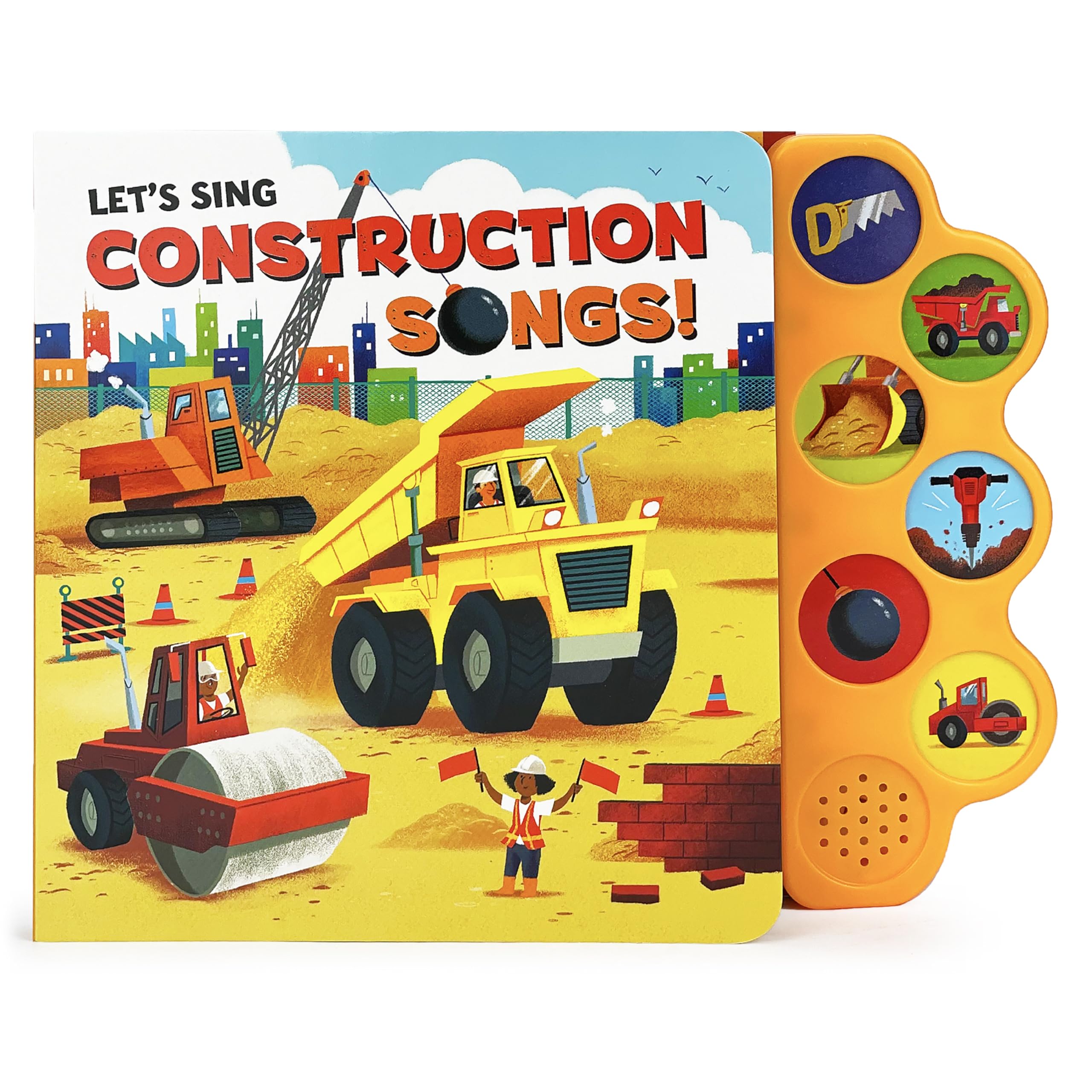 Let's Sing Construction Songs 6-Button Children's Song Board Book