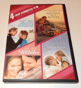 Nicholas Sparks Collection 4 Film Favorites Nights in Rodanthe Message in a Bottle A walk to Remember The Notebook