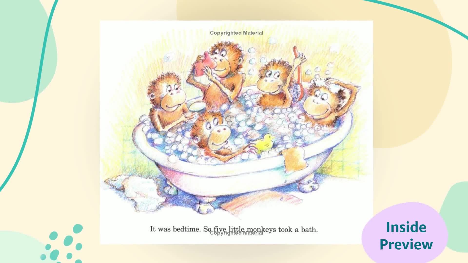 Five Little Monkeys Jumping on the Bed Padded Board Book (A Five Little Monkeys Story) - 165