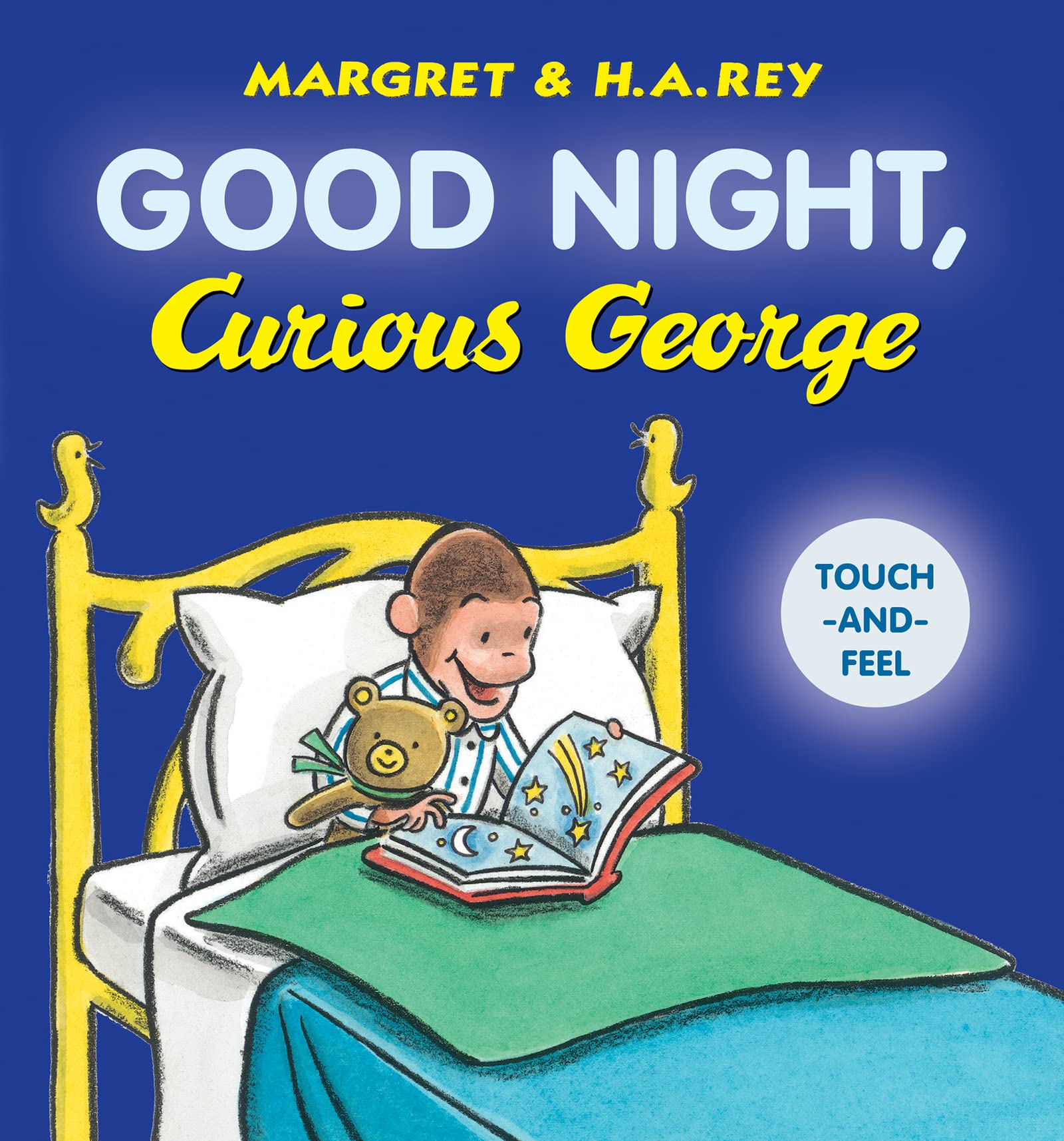 Good Night, Curious George Padded Board Book Touch-and-Feel - 6956