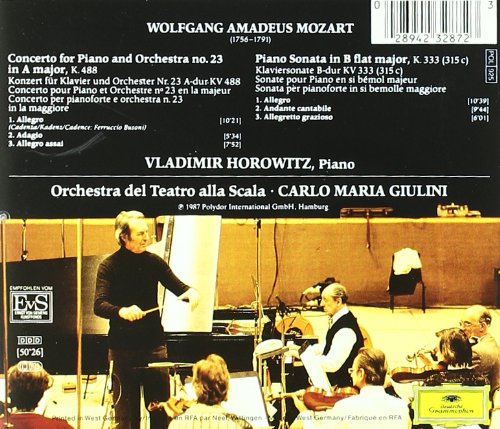 Horowitz Plays Mozart: Piano Concerto No. 23 K. 488 / Piano Sonata K. 333 - 8917