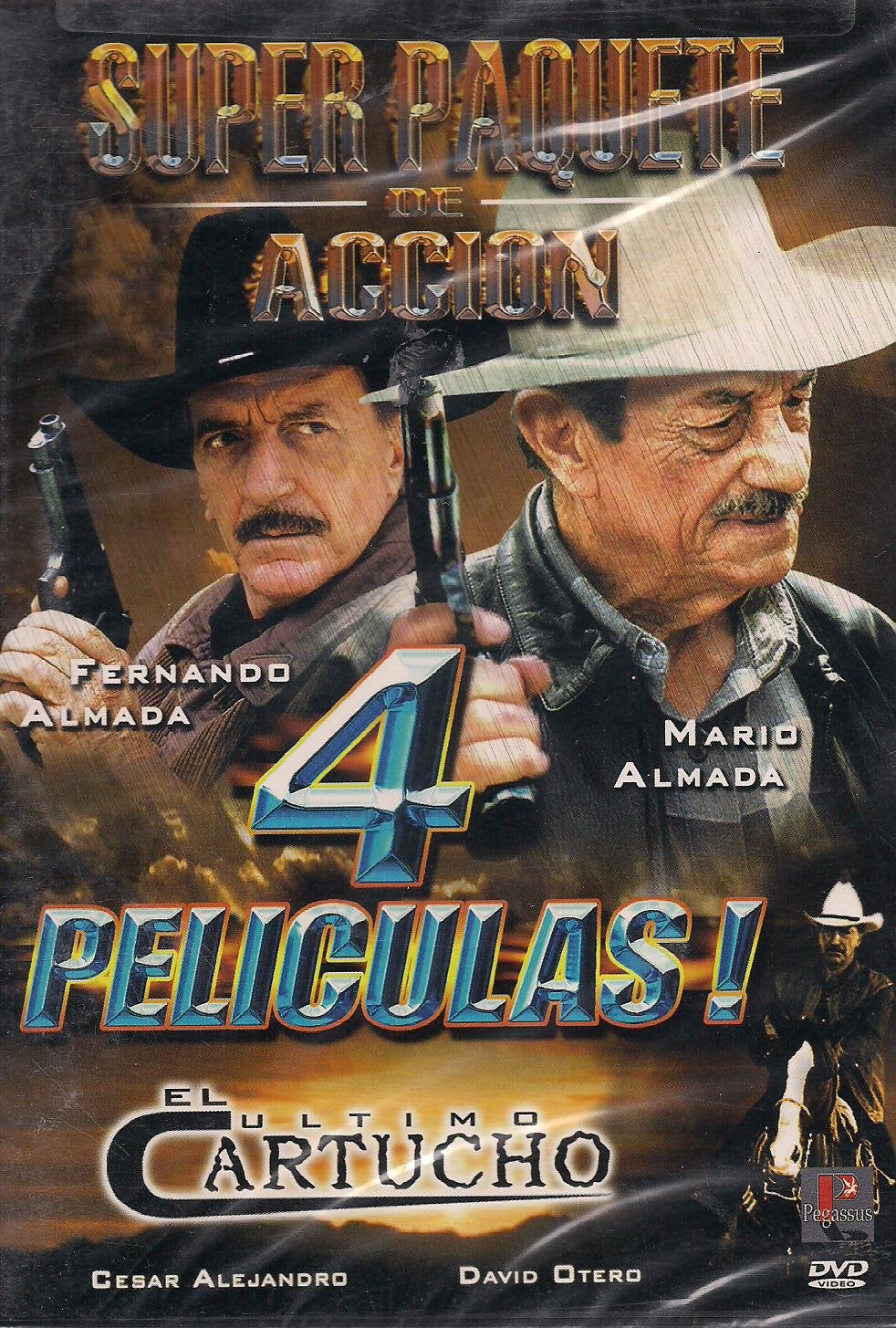 SUPER PAQUETE DE ACCION 4PK:EL ULTIMO CARTUCHO;FUERZA MALDITA;EL REGRESO DE LA BESTIA;LEY FUGA - 5373