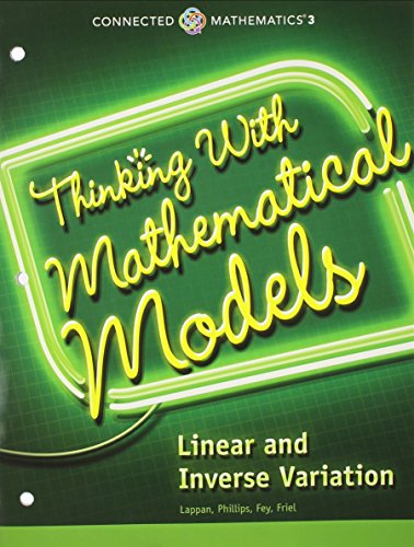 CONNECTED MATHEMATICS 3 STUDENT EDITION GRADE 8: THINKING WITH MATHEMATICAL MODELS: LINEAR AND INVERSE VARIATION COPYRIGHT 2014 - 1594