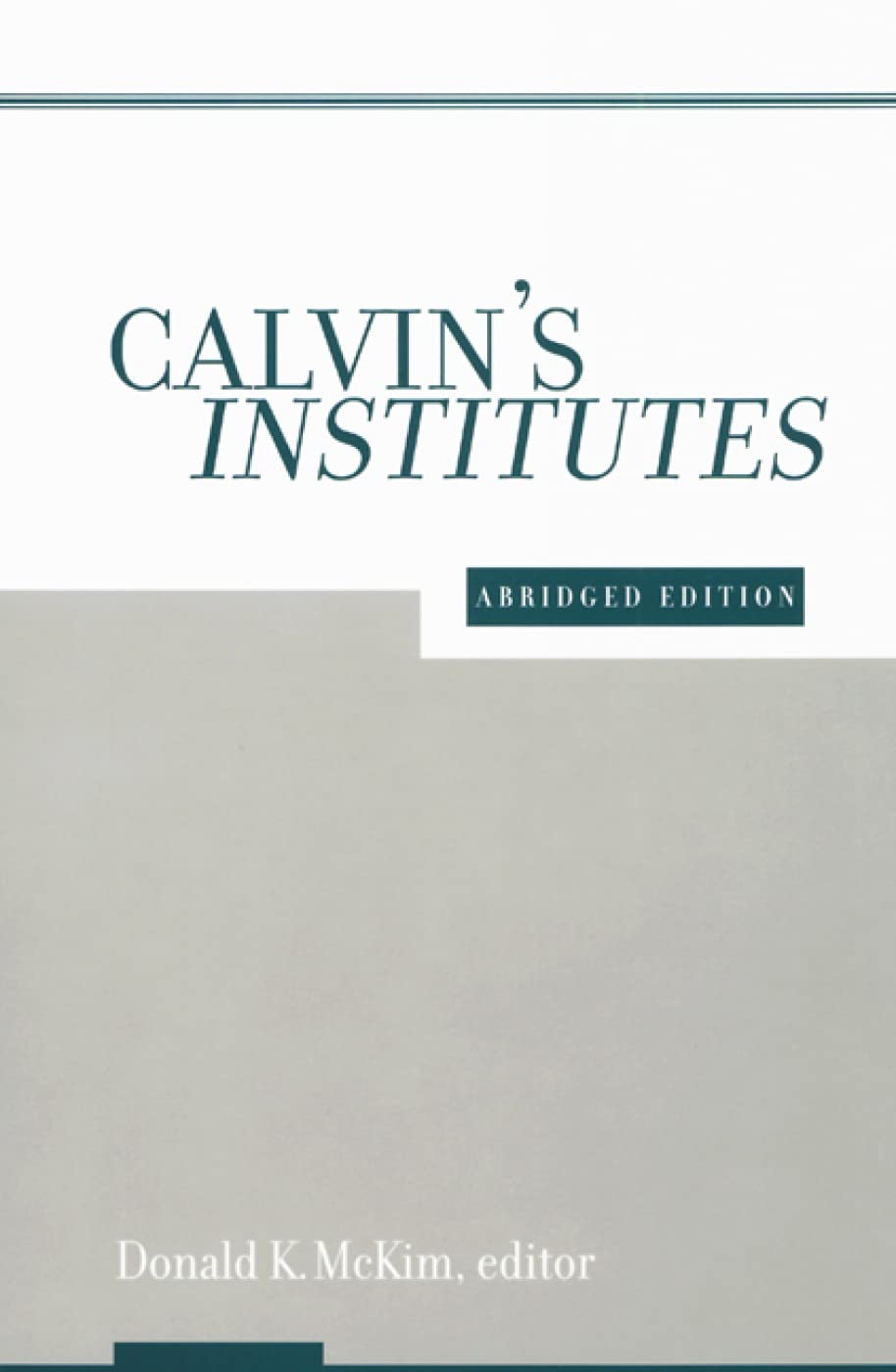 Calvin's Institutes - 6371