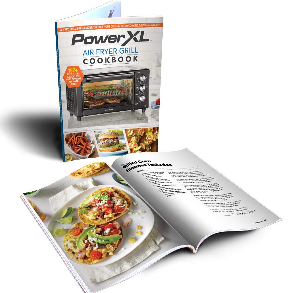 PowerXL Air Fryer Grill Cookbook for Beginners, Air Fry, Grill, Bake & More, Over 157 Recipes, Tips & Air Frying Hacks, Full Nutritional Information, USA-Printed, 9 x 7 Inch, Premium Edition - 4874