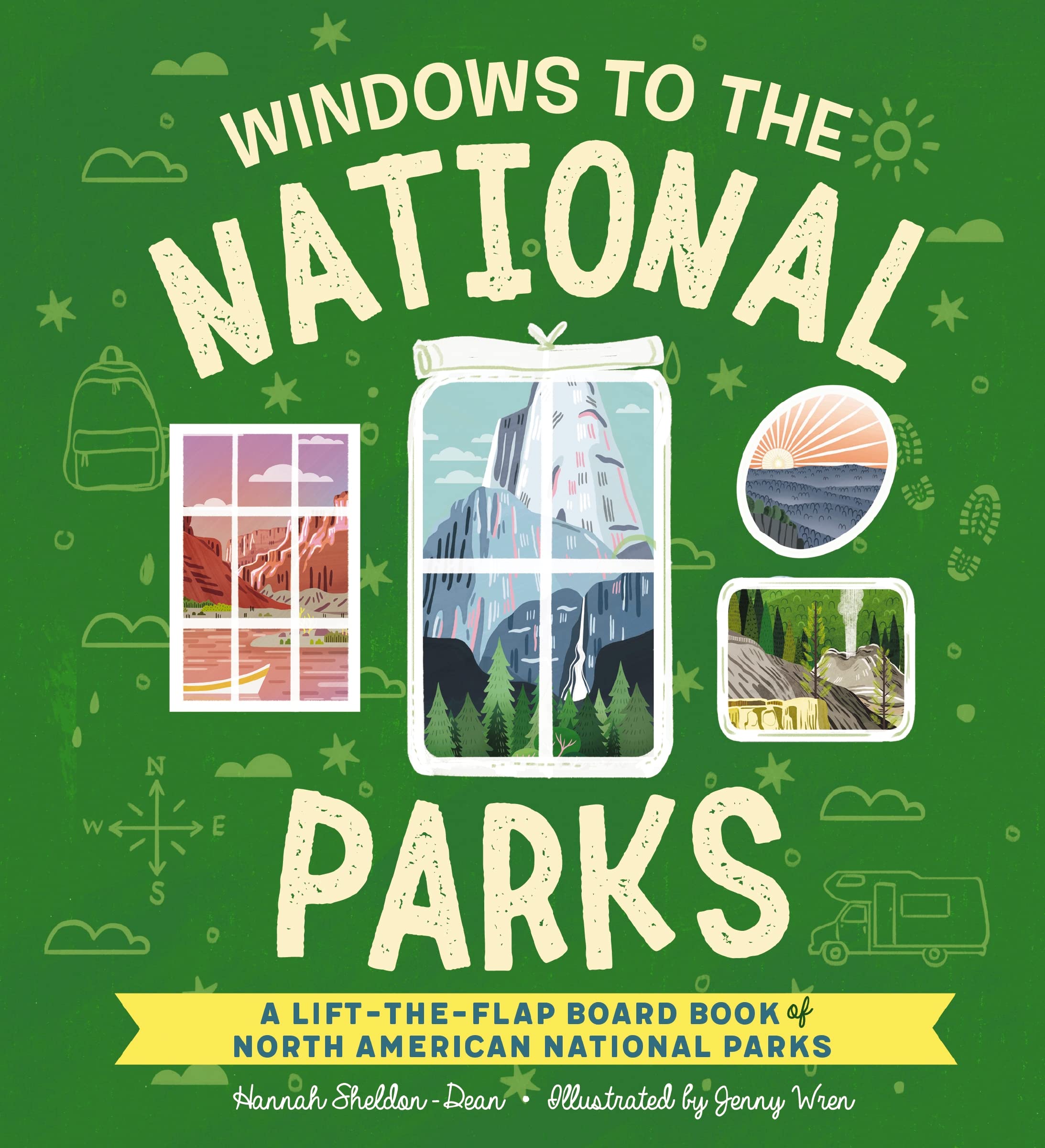 Windows to the National Parks: A Lift-the-Flap Board Book of North American National Parks (Windows to the World) - 787