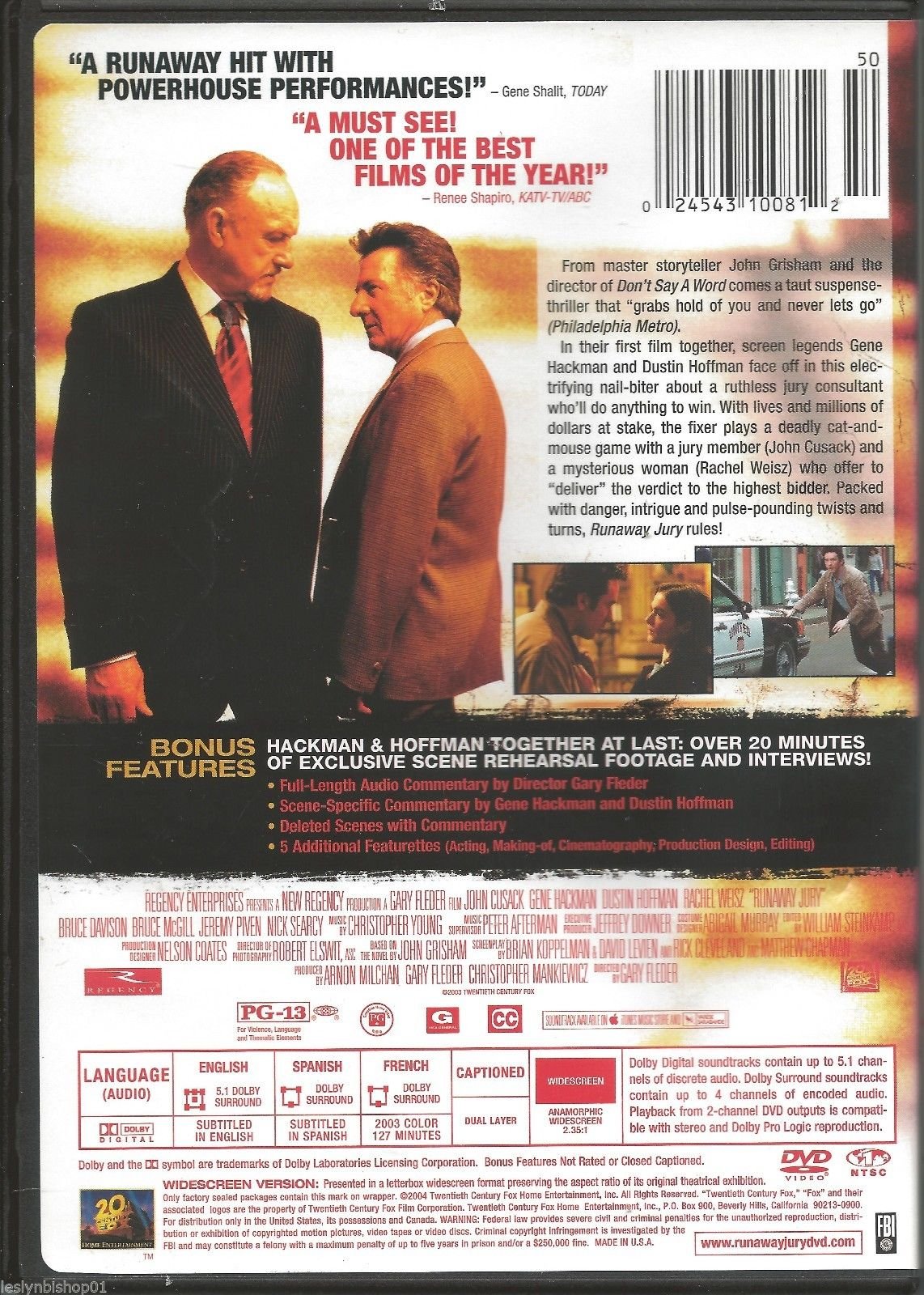 RUNAWAY JURY (WIDESCREEN EDITION - 7391