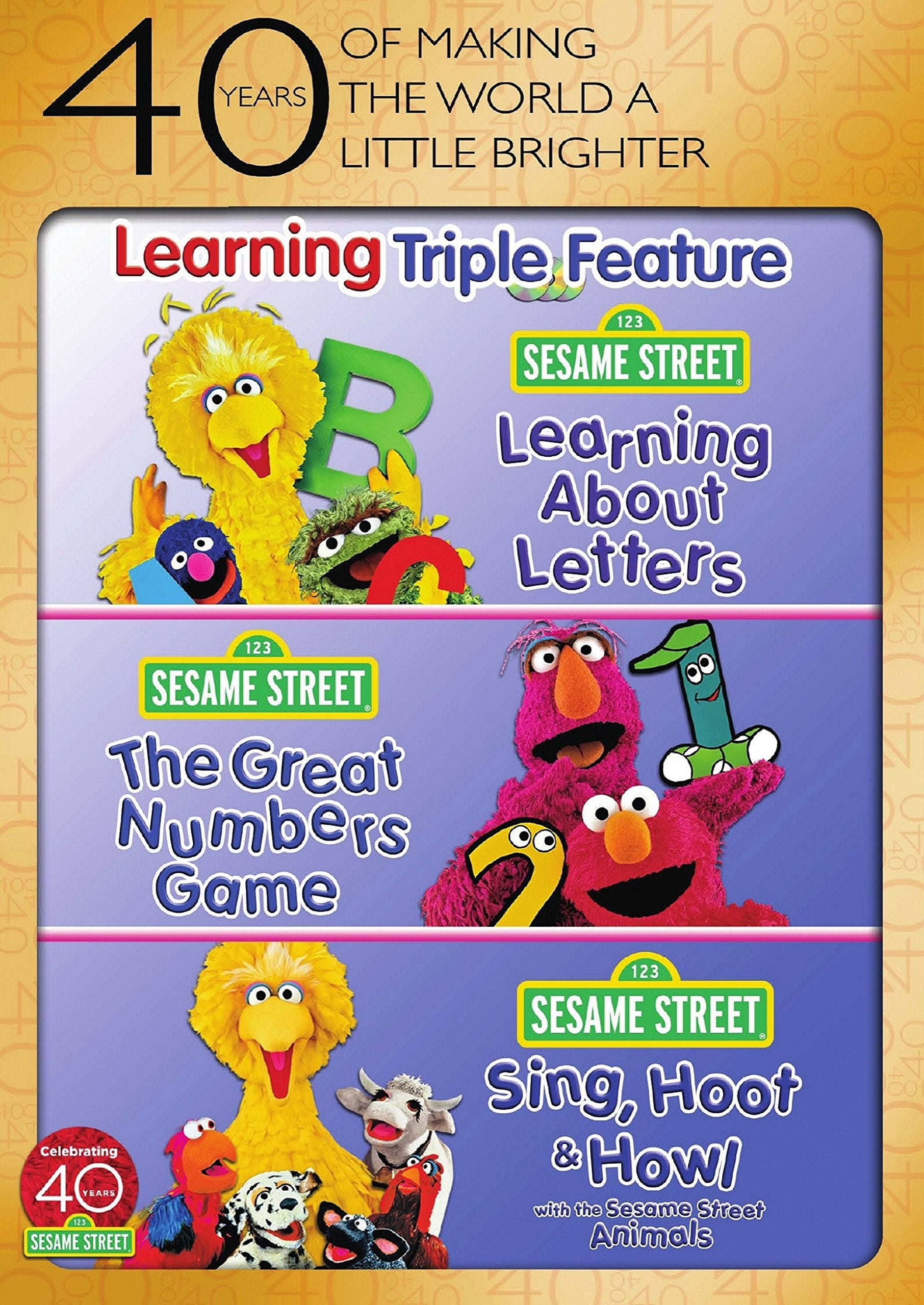 Sesame Street: Learning Triple Feature (Learning About Letters / The Great Numbers Game / Sing, Hoot & Howl) - 6453