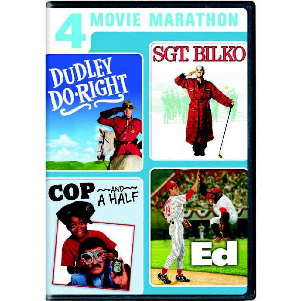 4 Movie Marathon: Family Comedy Collection (Dudley Do-Right / Sgt. Bilko / Cop and a Half / Ed) - 2450