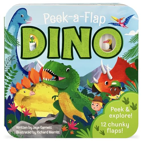 Peek-a-Flap Dino - Children's Lift-a-Flap Board Book, Gift for Little Dinosaur Lovers, Ages 2-7 - 7862