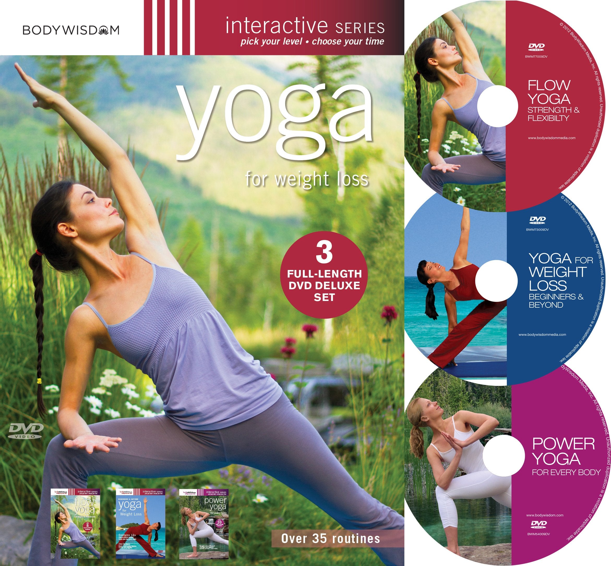 Yoga for Weight Loss (Deluxe 3 DVD set with over 35 routines) - 7063