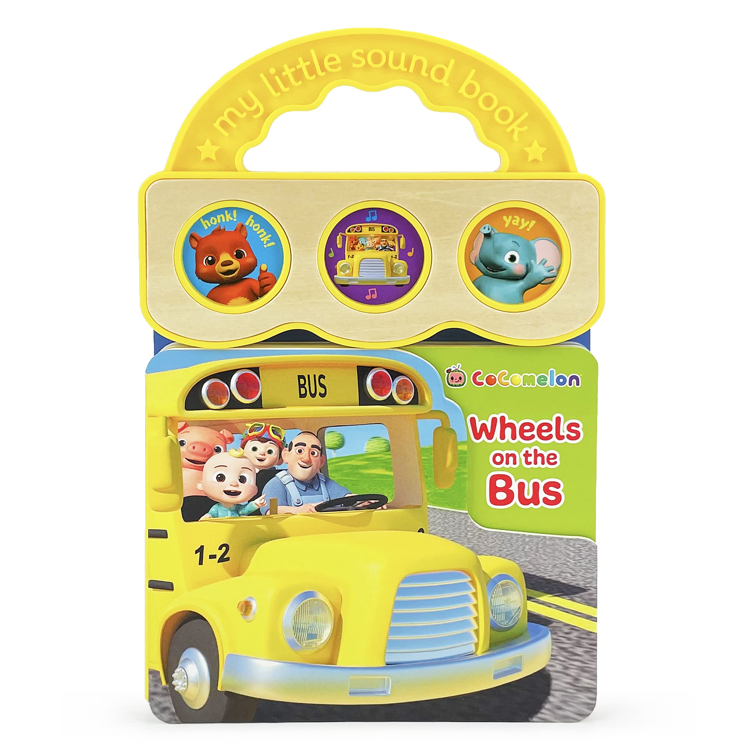 CoComelon Wheels on the Bus 3-Button Sound Board Book for Babies and Toddlers, Ages 1-4 - 2447