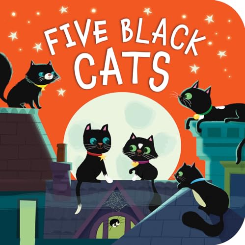 Five Black Cats: A Counting Halloween Book for Kids and Toddlers - 2544