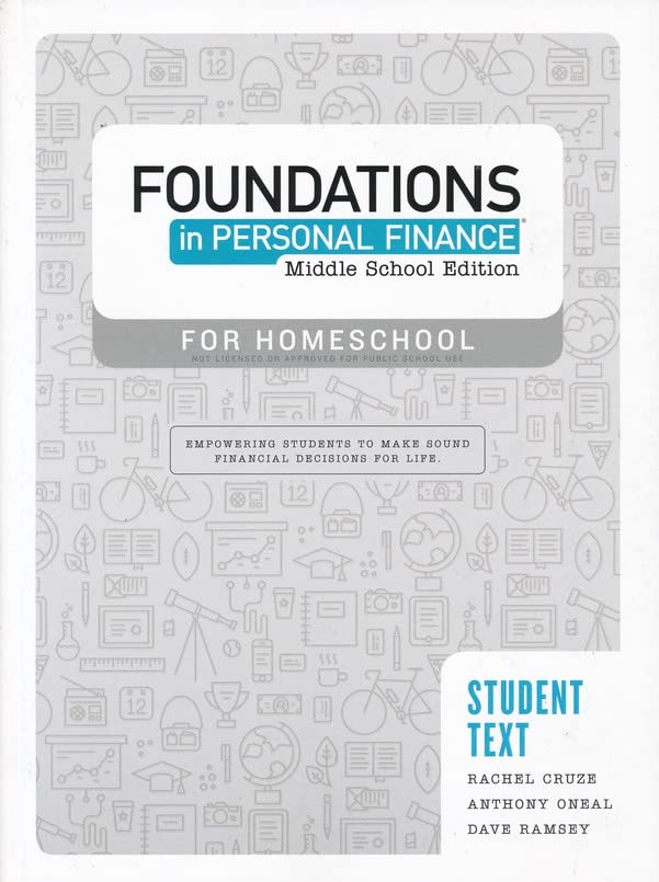 Foundations in Personal Finance: Middle School Edition for Homeschool Student Workbook - 1446