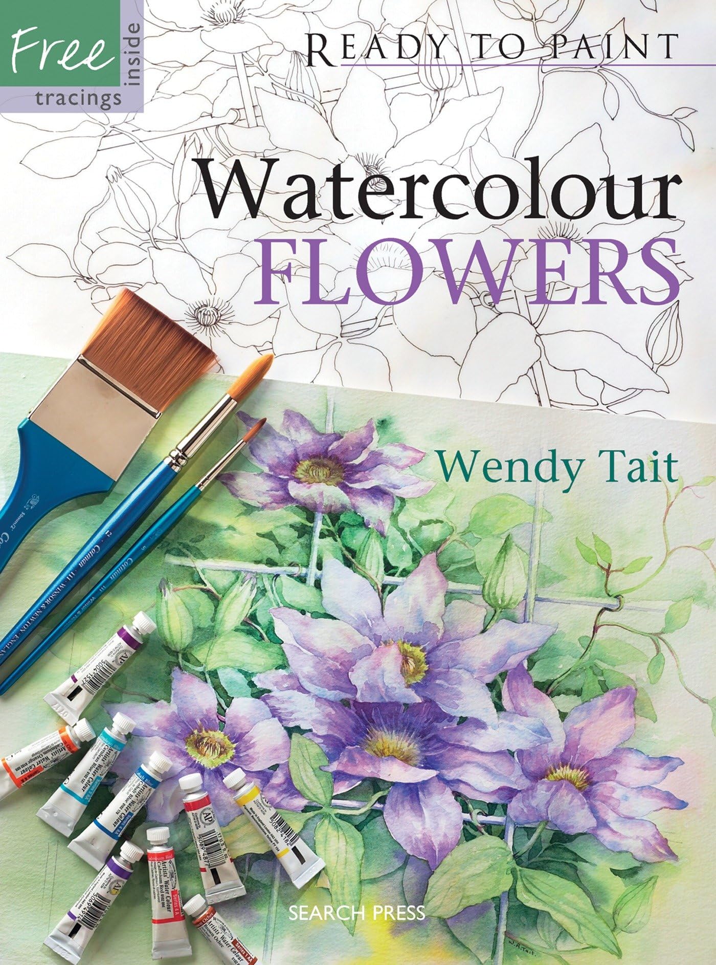 Ready to Paint Watercolour Flowers - 9888