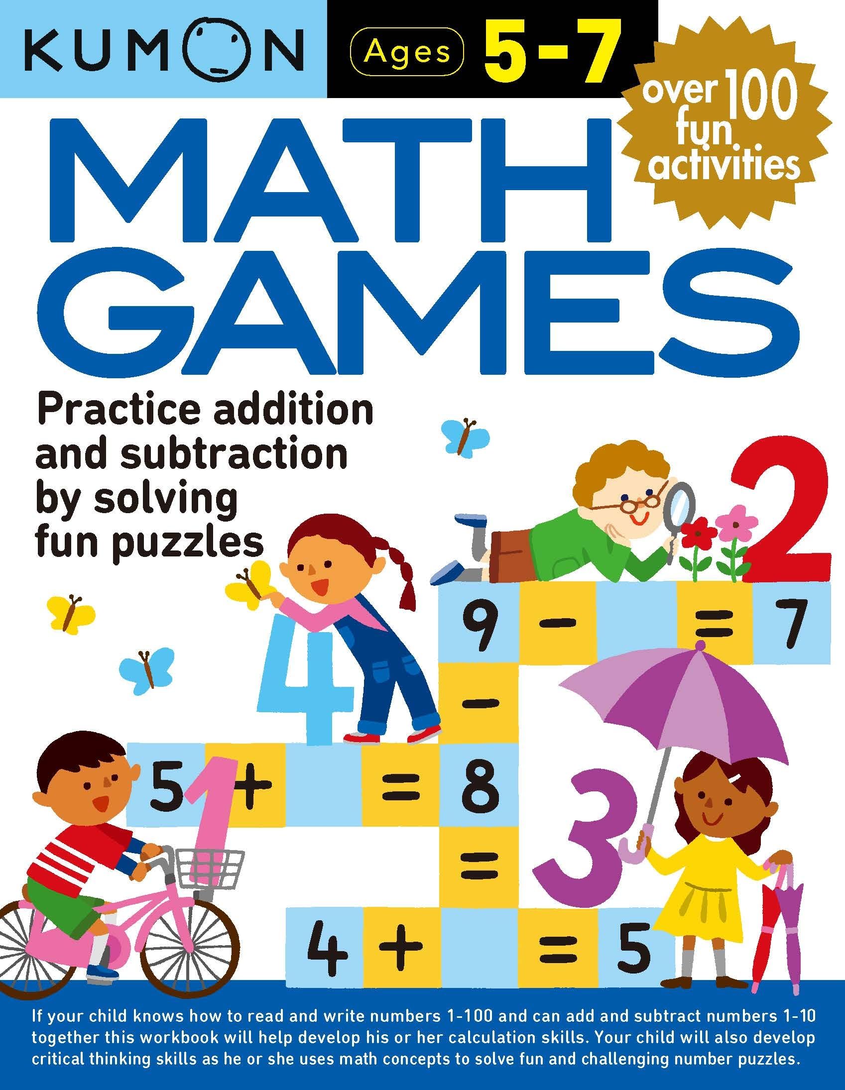 Kumon Math Games (Math Skills), Ages 5-7, 128 pages (Kumon: Math Skills) - 6485