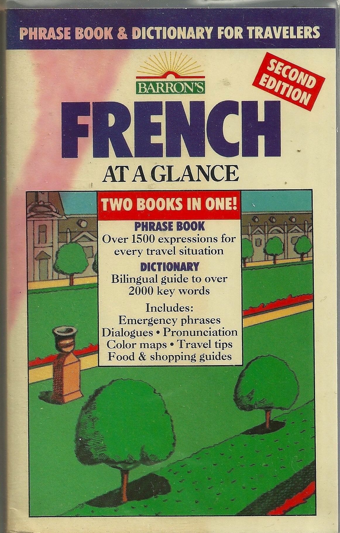 French at a Glance: Phrase Book & Dictionary for Travelers (Barron's Languages at a Glance) - 8164