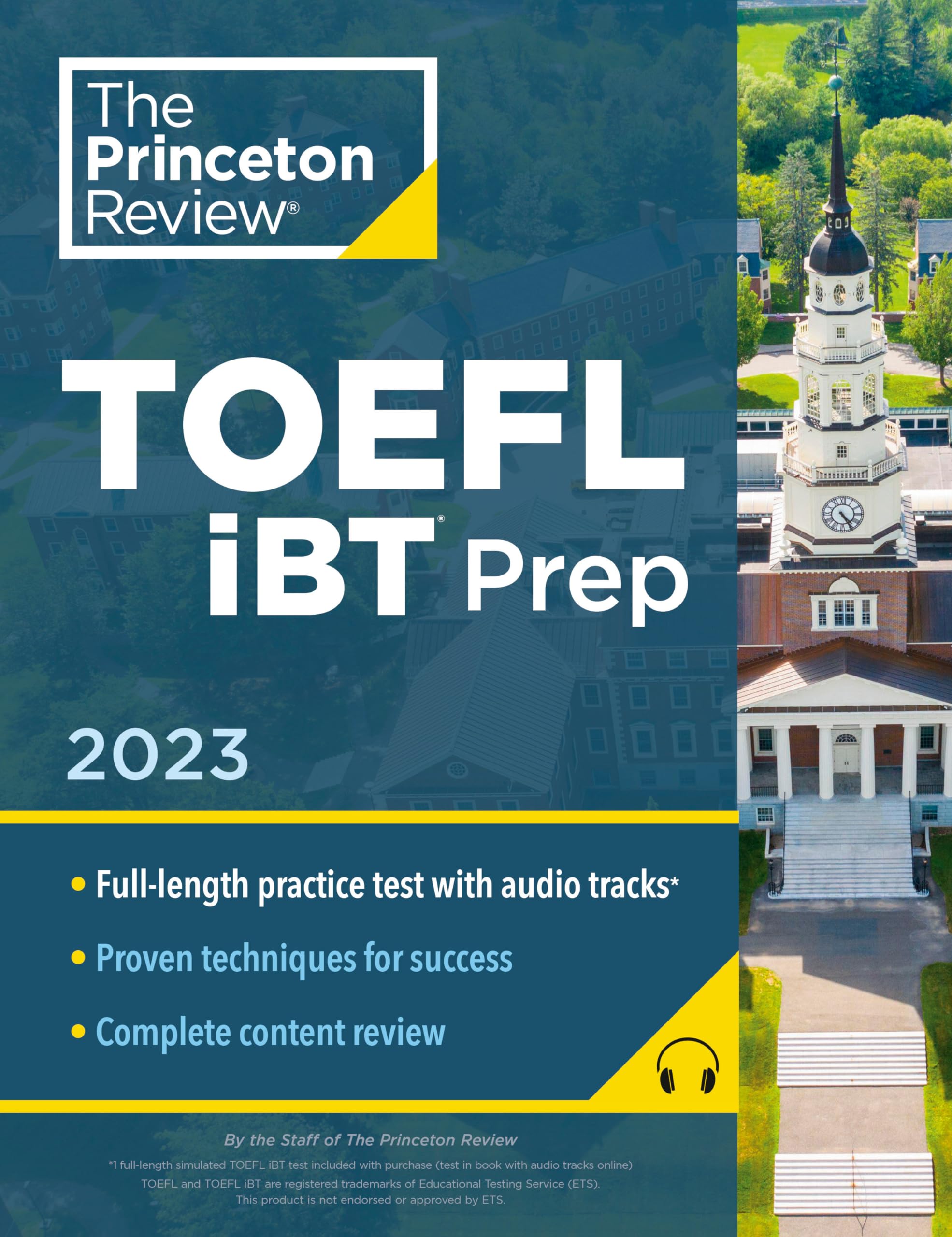 Princeton Review TOEFL iBT Prep with Audio/Listening Tracks, 2023: Practice Test + Audio + Strategies & Review (2023) (College Test Preparation) - 3725