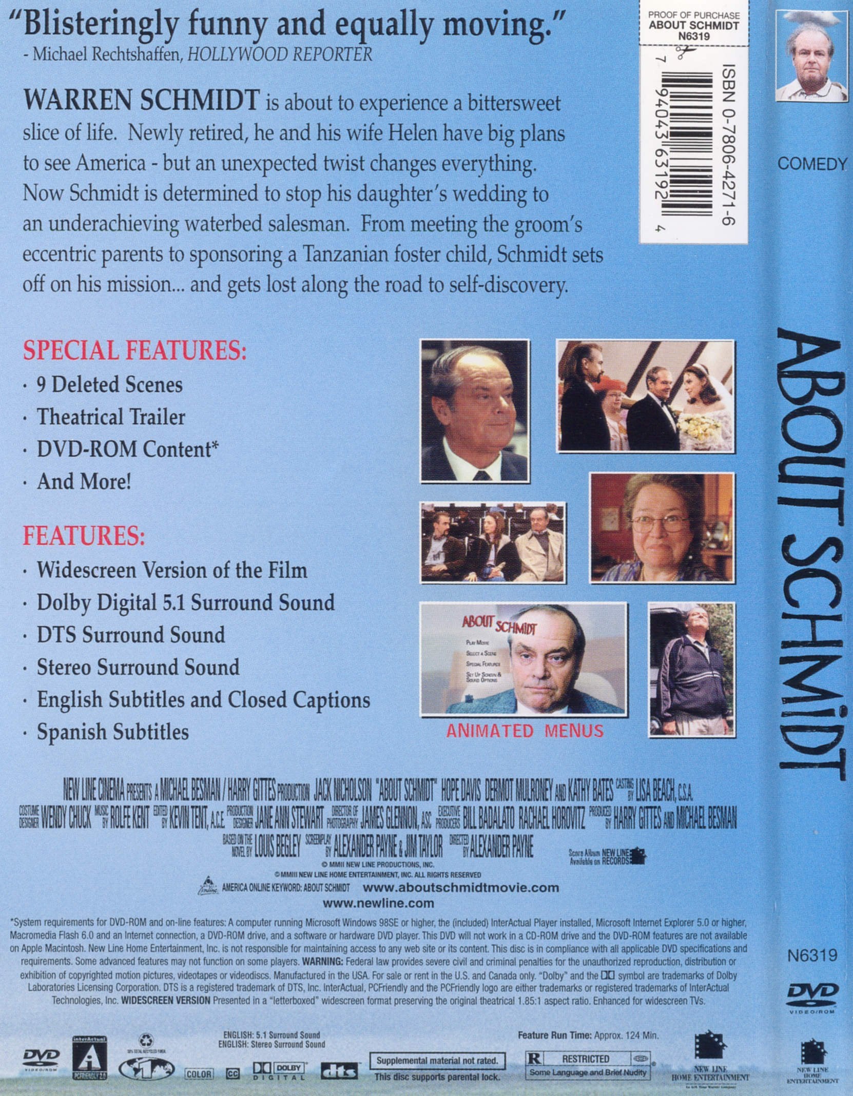 ABOUT SCHMIDT (DVD) - 4496