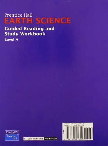 PRENTICE HALL EARTH SCIENCE GUIDED READING AND STUDY WORKBOOK, LEVEL A, SE - 6655