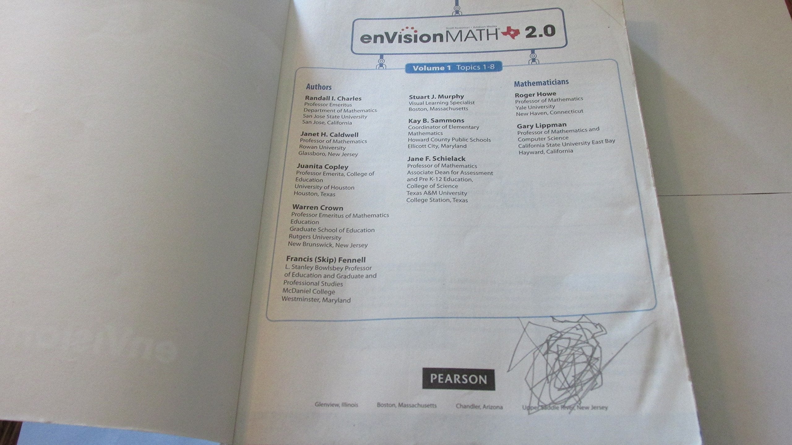 enVision Math 2.0 Texas Edition Volume 1 5th Grade Workbook - Student Edition 2015 by Scott Foresman - 1881