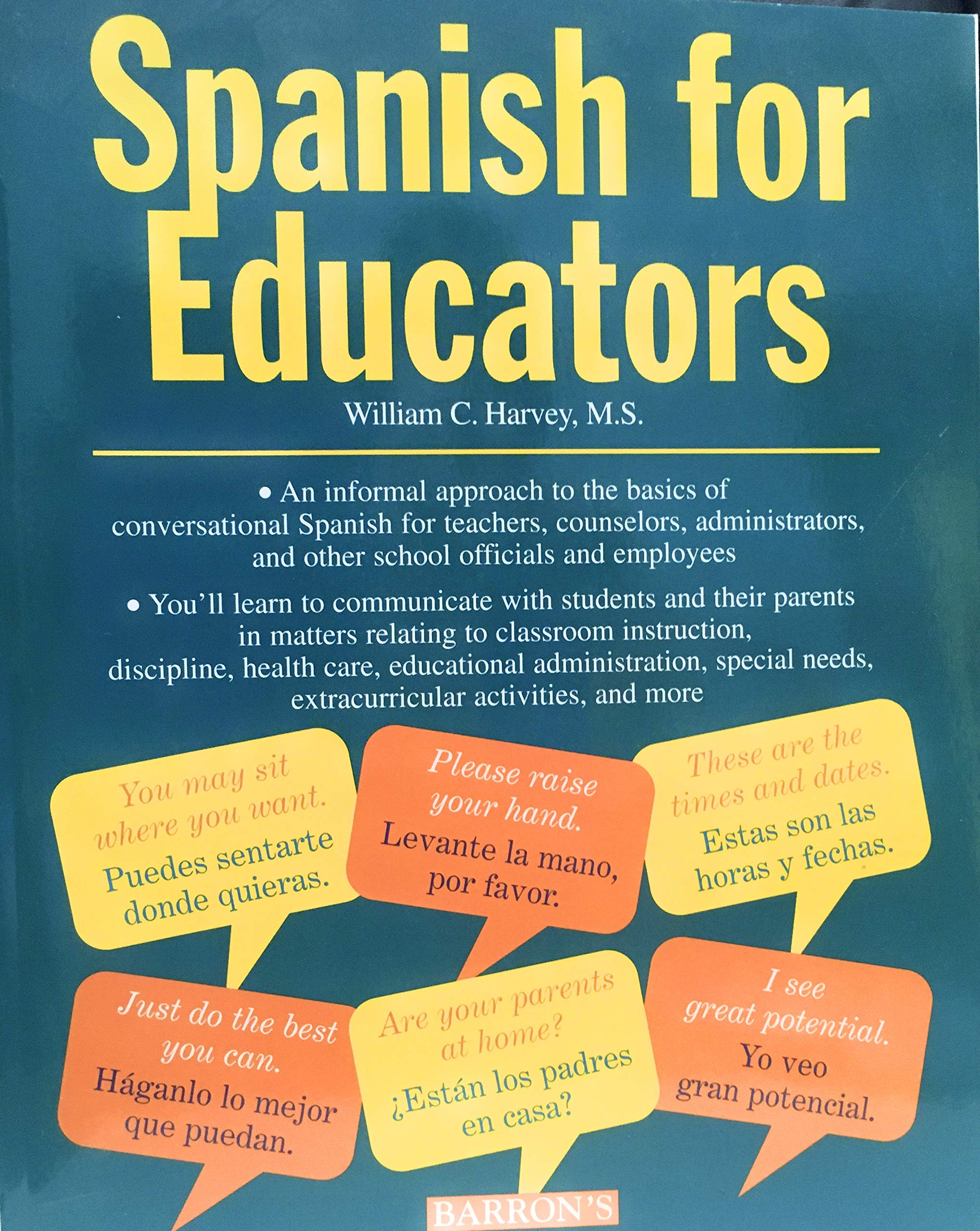 Spanish for Educators (English and Spanish Edition) - 7954