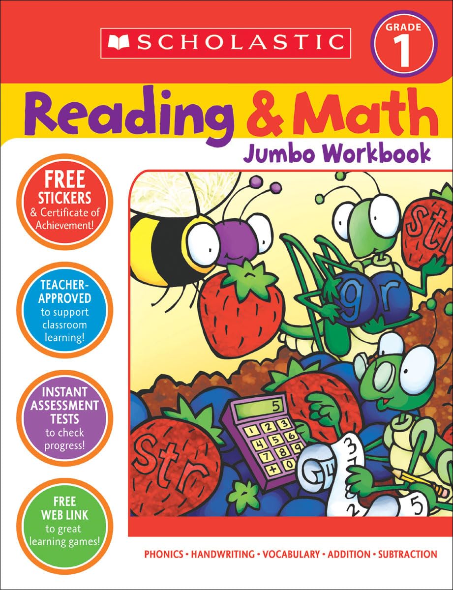 Reading & Math Jumbo Workbook: Grade 1 - 4082