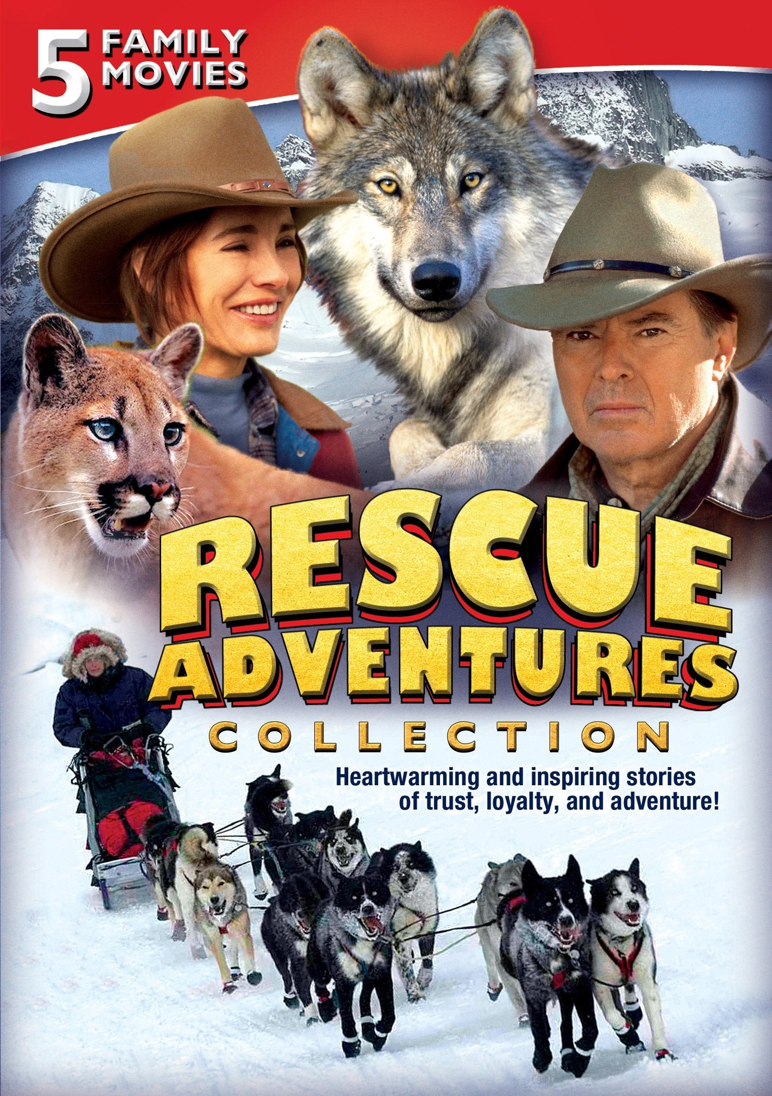 Rescue Adventures Collection: Five Family Movies (The Legend of Cougar Canyon / George! / Night of the Wolf / Poco: Little Dog Lost / Toby McTeague) [DVD] - 2903