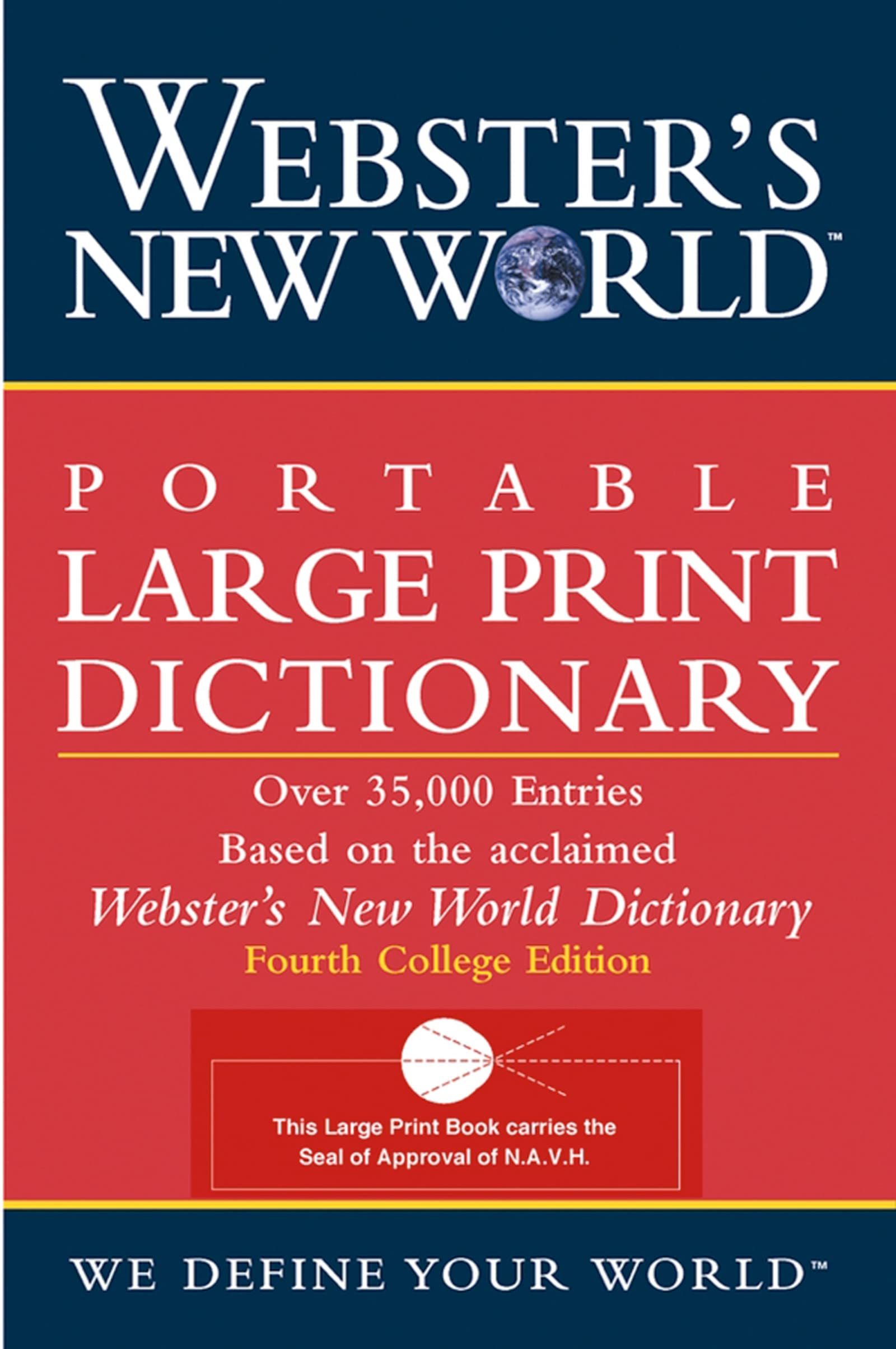 Webster's New World Portable Large Print Dictionary, Second Edition - 8324