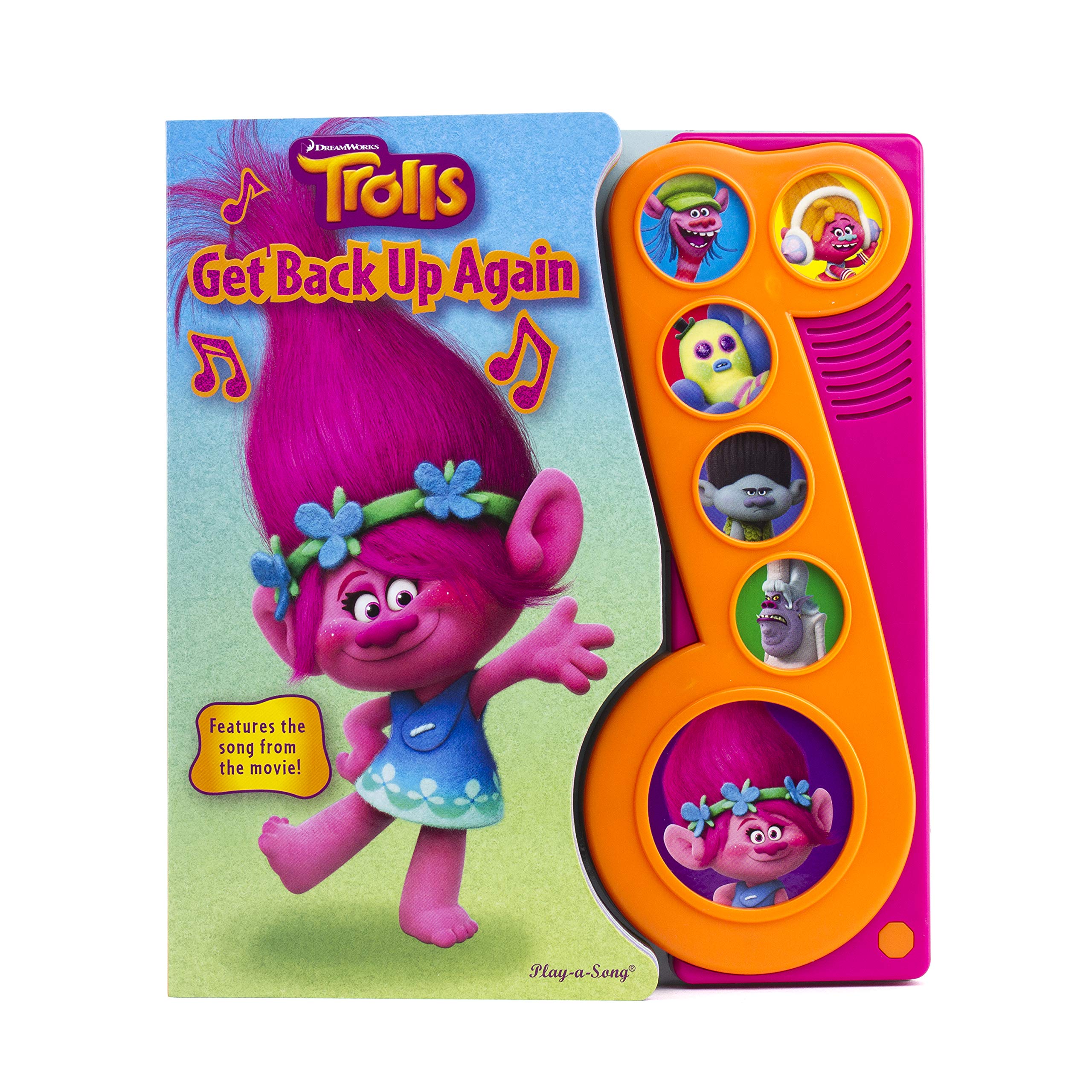 DreamWorks Trolls - Get Back Up Again Little Music Note Sound Book - Play-a-Song - PI Kids - 2777