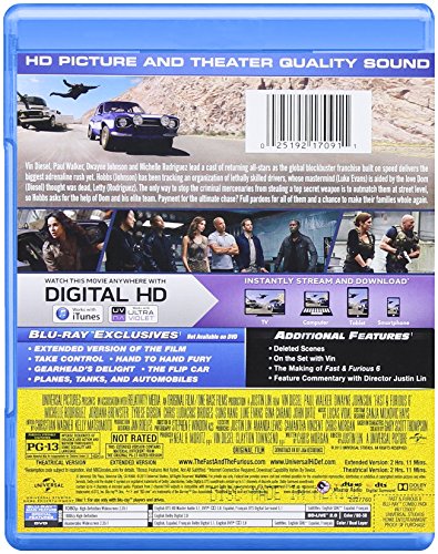 FAST & FURIOUS 6 [BLU-RAY] - 4905