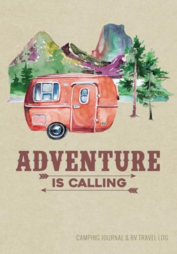 Camping Journal & RV Travel Logbook, Red Vintage Camper Adventure: Road Trip Planner, Caravan Travel Journal, Glamping Diary, Camping Memory Keepsake ... for Campers & RV Retirement Gifts Series) - 3851