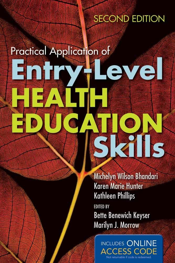 Practical Application of Entry-Level Health Education Skills - 3410