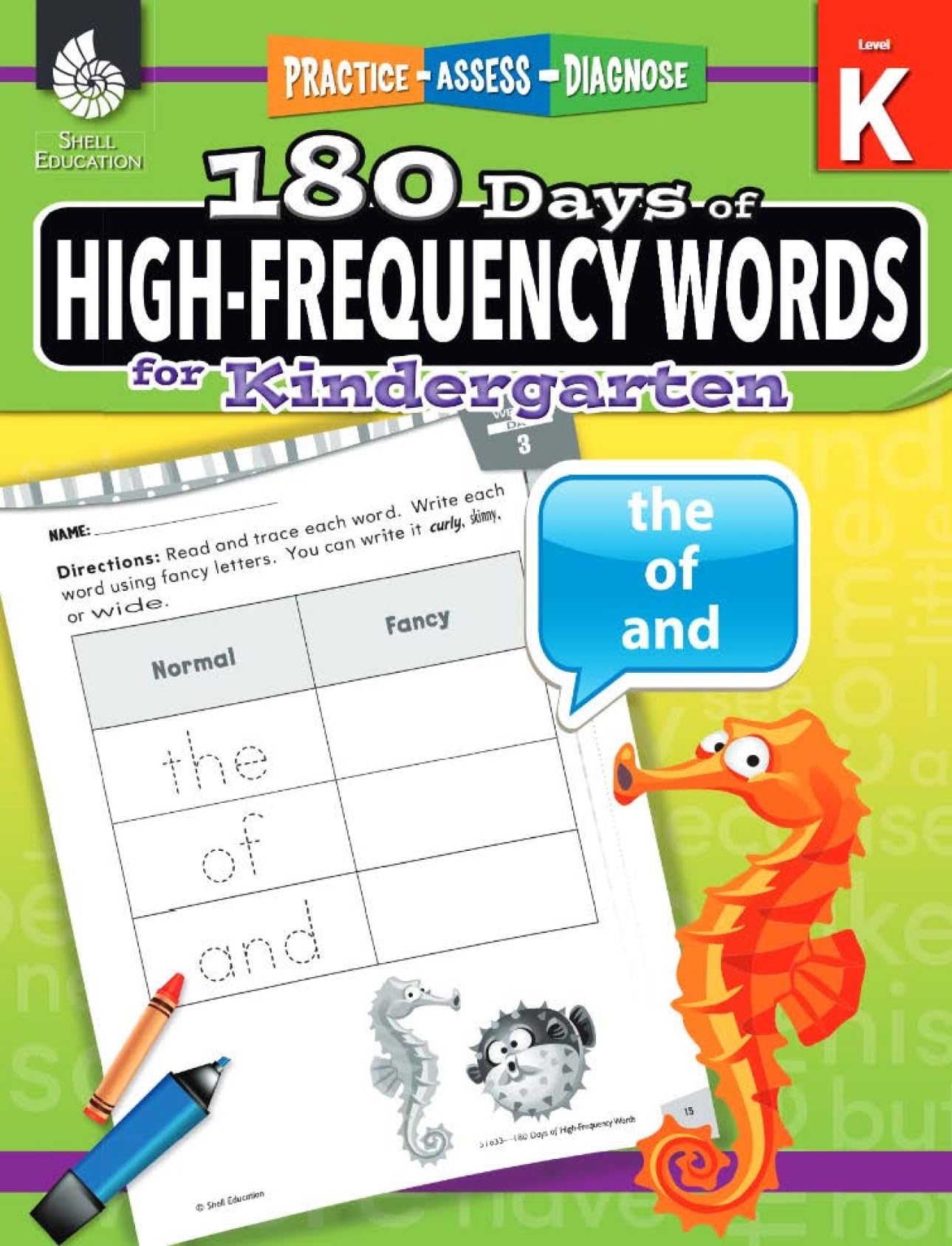 180 Days of High-Frequency Words for Kindergarten - Learn to Read Kindergarten Workbook - Improves Sight Words Recognition and Reading Comprehension for Grade K, Ages 4 to 6 (180 Days of Practice) - 4713