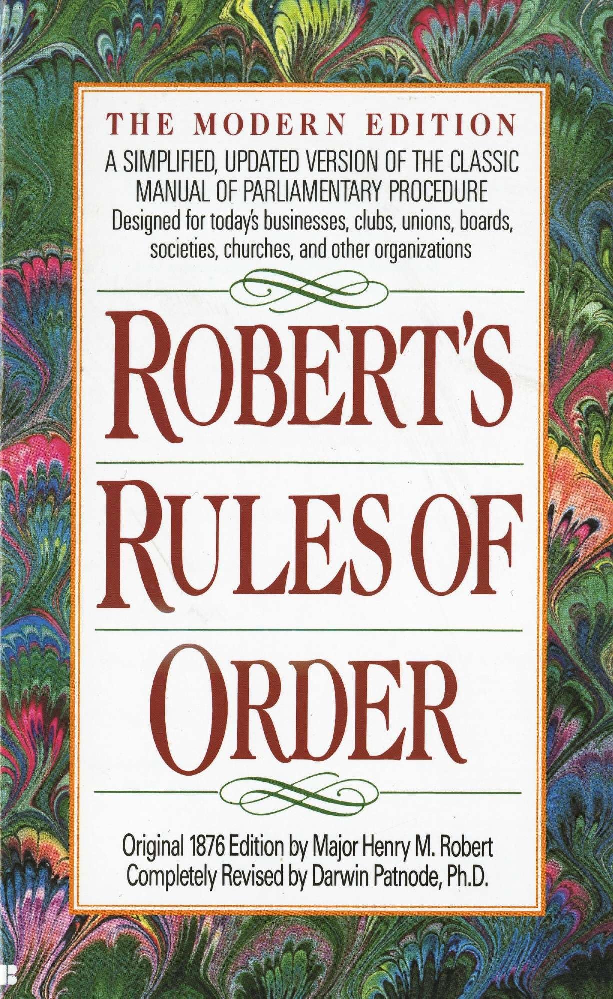 Robert's Rules of Order: A Simplified, Updated Version of the Classic Manual of Parliamentary Procedure - 5223