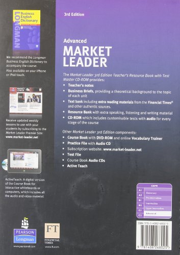 Market Leader Advanced Teacher's Resource Book with Test Master CD-ROM - 3232