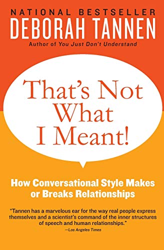 That's Not What I Meant!: How Conversational Style Makes or Breaks Relationships - 5198