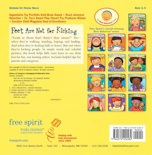 Feet Are Not for Kicking (Board Book) (Best Behavior Series) - 8265