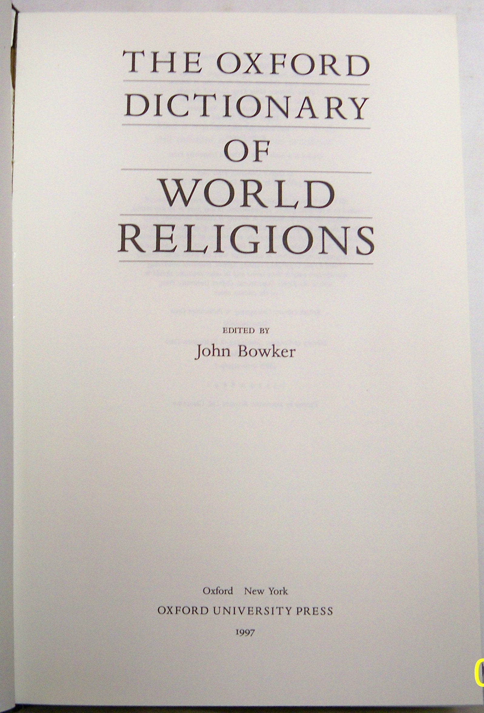 The Oxford Dictionary of World Religions - 7388