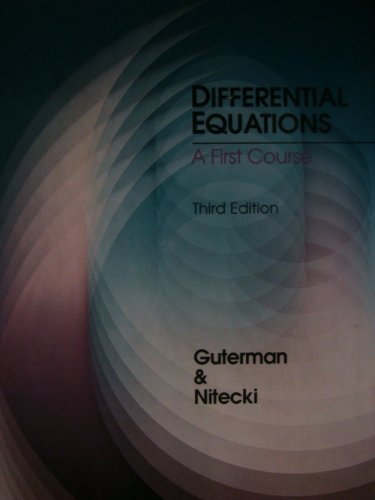 Differential Equations: A First Course, Third Edition - 4048