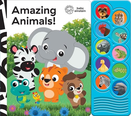 Baby Einstein - Amazing Animals 10-Button Sound Book - PI Kids (Play-A-Sound) - 3536